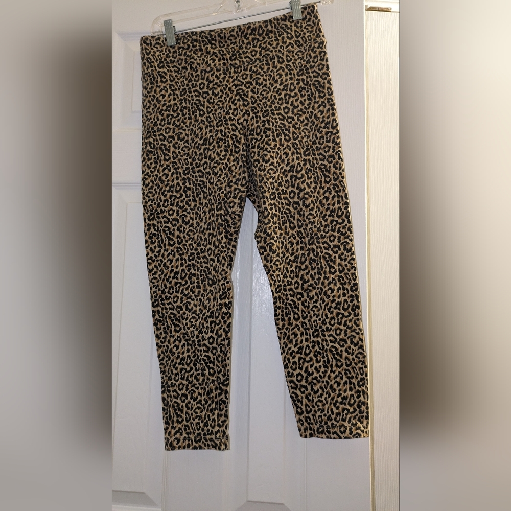 J. Crew Leopard Print Ankle Length Leggings Size M